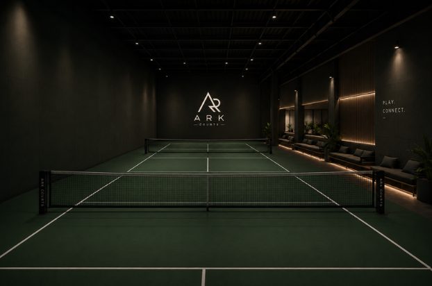 High-End Pickleball Court — design render