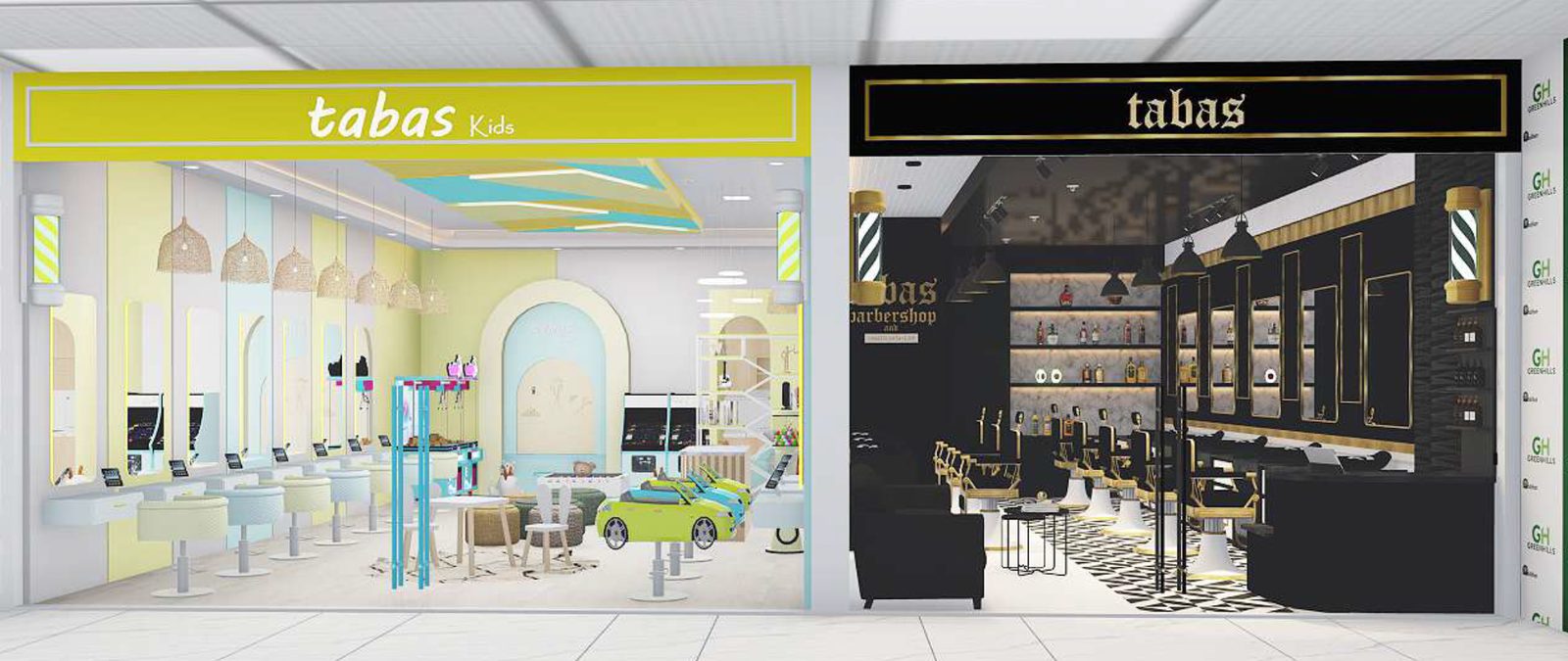 Tabas Men and Kids' Barbershop — design render